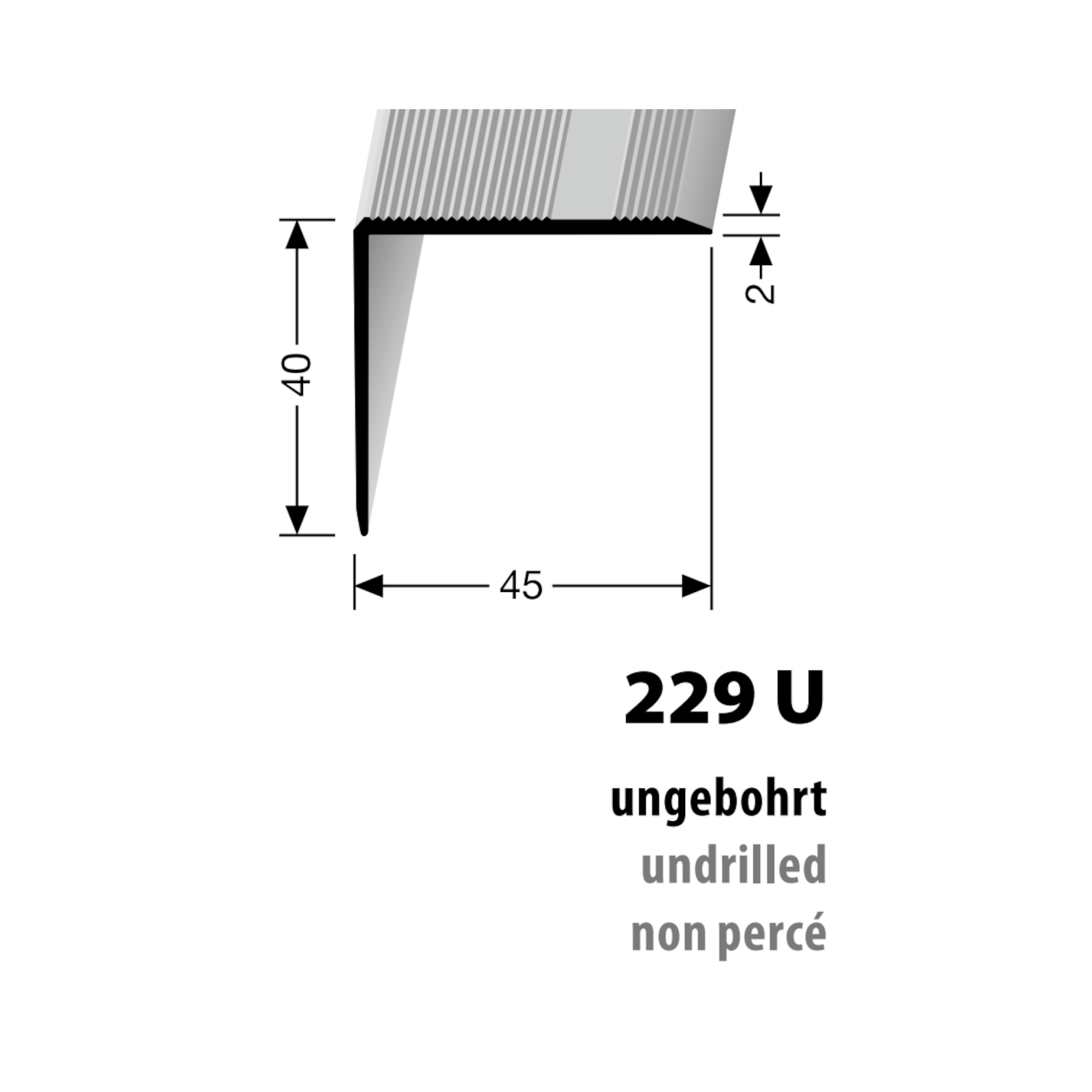 Küberit Alu Winkelprofil Typ 229 U Küberit Alu Winkelprofil Typ 229 U