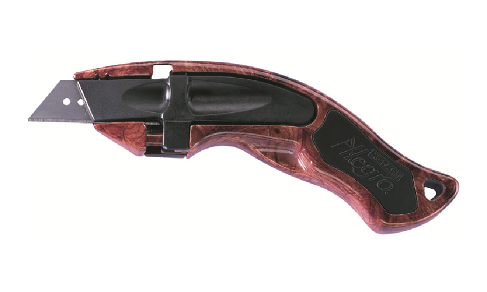 Mozart Uni-Messer Allegro Redwood braun/schwarz - bestückt mit 5 Trapezklingen