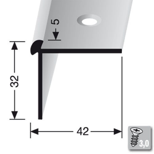 Küberit Alu Treppenkantenprofil Typ 873, 250 cm, gold (F5) Küberit Alu Treppenkantenprofil Typ 873, 250 cm, gold (F5)