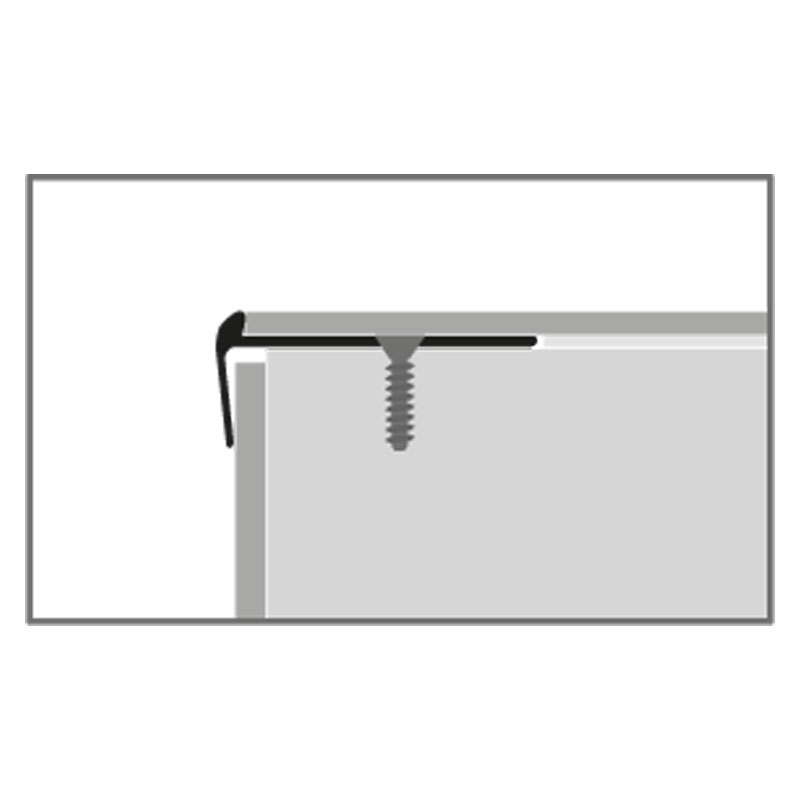 Küberit Alu Treppenkantenprofil Typ 862, 100 cm, edelstahloptik (F2)