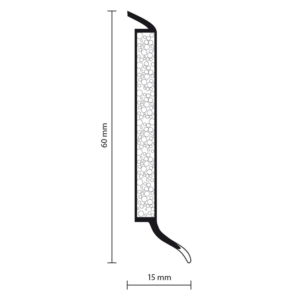 DÖLLKEN Hartschaumsockelleiste HSL6 250 cm lang DÖLLKEN Hartschaumsockelleiste HSL6 250 cm lang