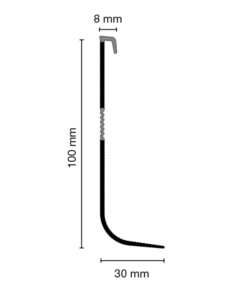 Döllken Hohlkehlleiste HK 100 Basic für elastische Bodenbeläge, 250 cm Döllken Hohlkehlleiste HK 100 Basic für elastische Bodenbeläge, 250 cm