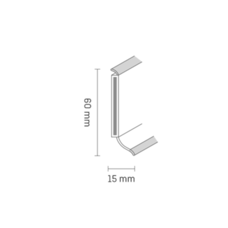 DÖLLKEN Kernsockelleiste S60 flex life 257,5 cm, nussbaum antik (2245)