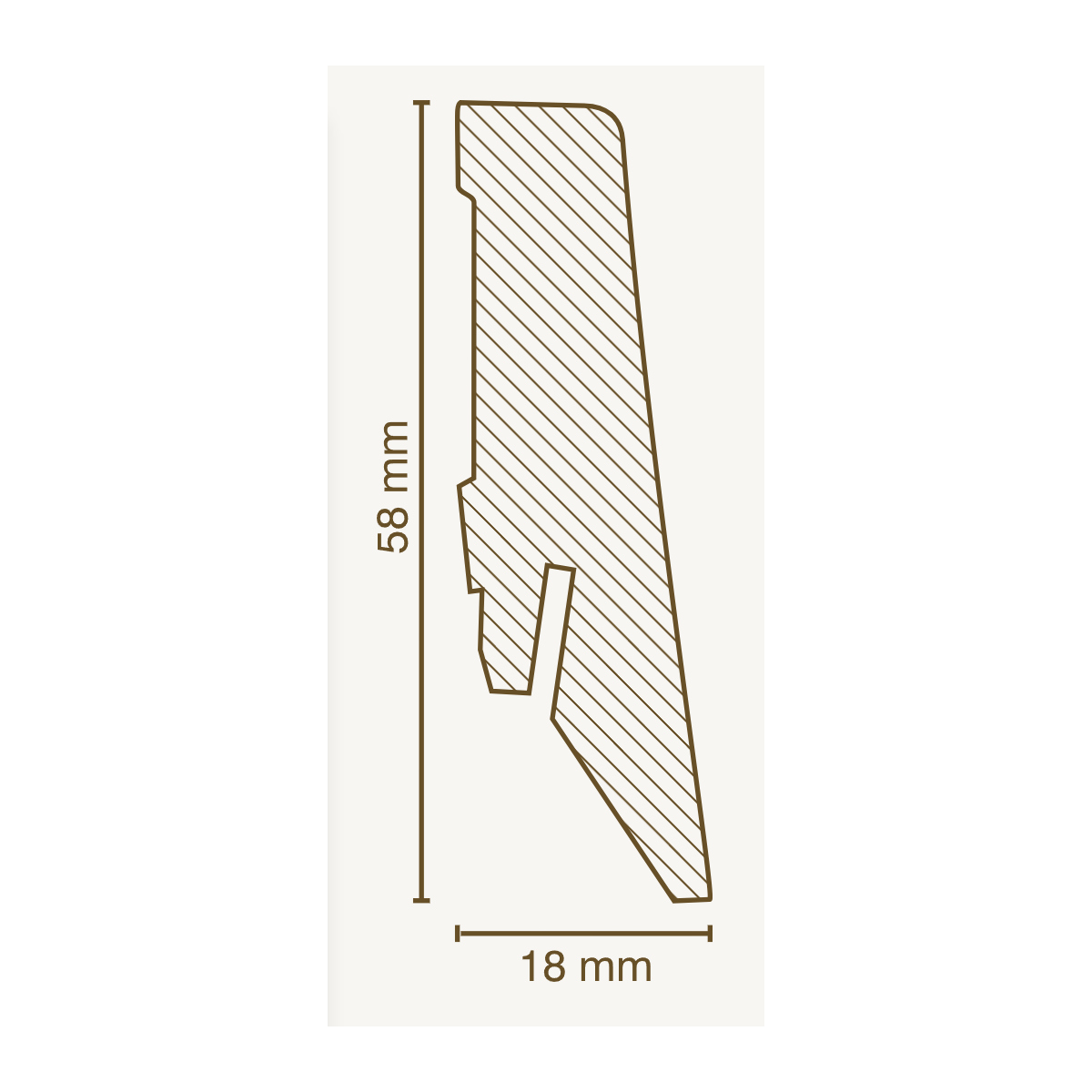 SÜDBROCK MDF Fußleiste 18 x 58 mm, mit Dekorfolie ummantelt, 240 cm SÜDBROCK MDF Fußleiste 18 x 58 mm, mit Dekorfolie ummantelt, 240 cm