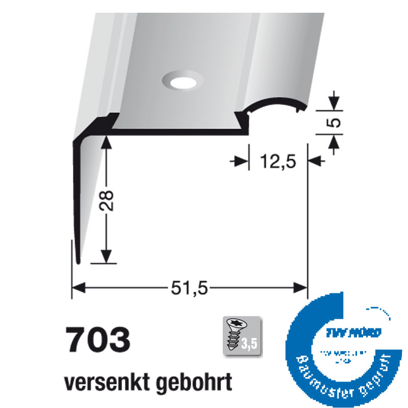 Küberit Kombi Treppenkantenprofil Typ 703 Küberit Kombi Treppenkantenprofil Typ 703