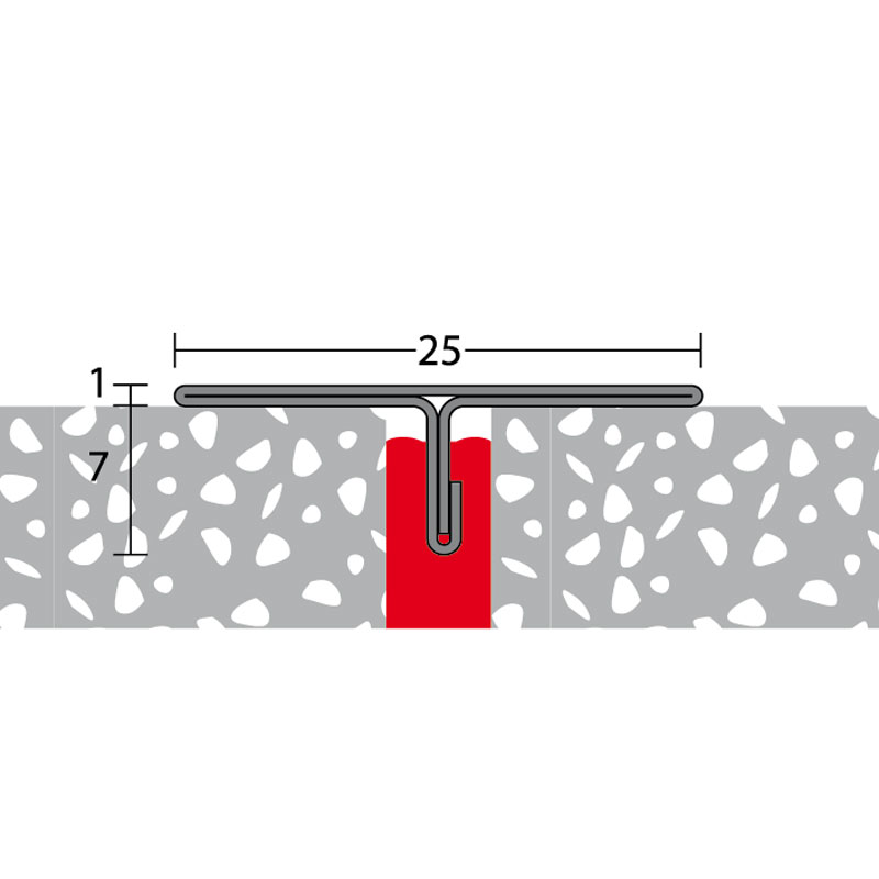 PRINZ T-Cover-Profil Nr. 741, 25 mm, 250 cm, Edelstahl