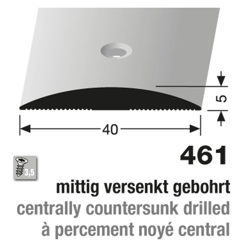 KÜBERIT Alu Übergangsprofil 40mm, T461 270 cm, bronze (F6)