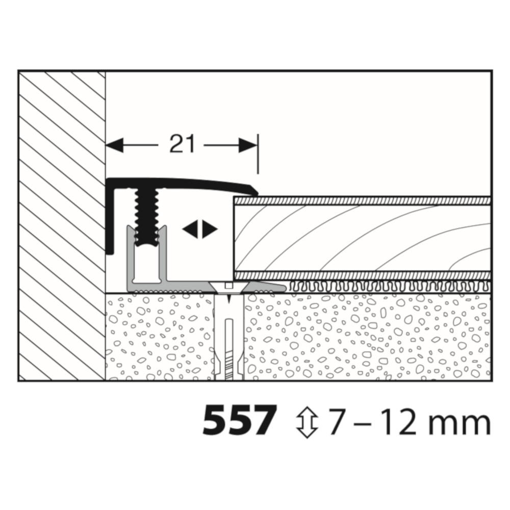 Küberit Abschlussprofil Mono-Clip Typ 557 Küberit Abschlussprofil Mono-Clip Typ 557