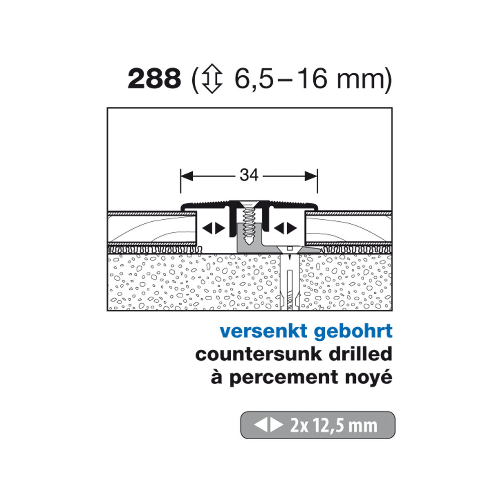 Küberit Übergangsprofil PPS®-Champion 4.0 Typ 288, 300 cm, sand (F9)