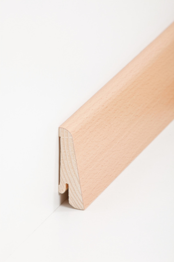 SÜDBROCK Holz-Fußleiste 20 x 58 mm, Echtholz furniert, Buche (02), 250 cm