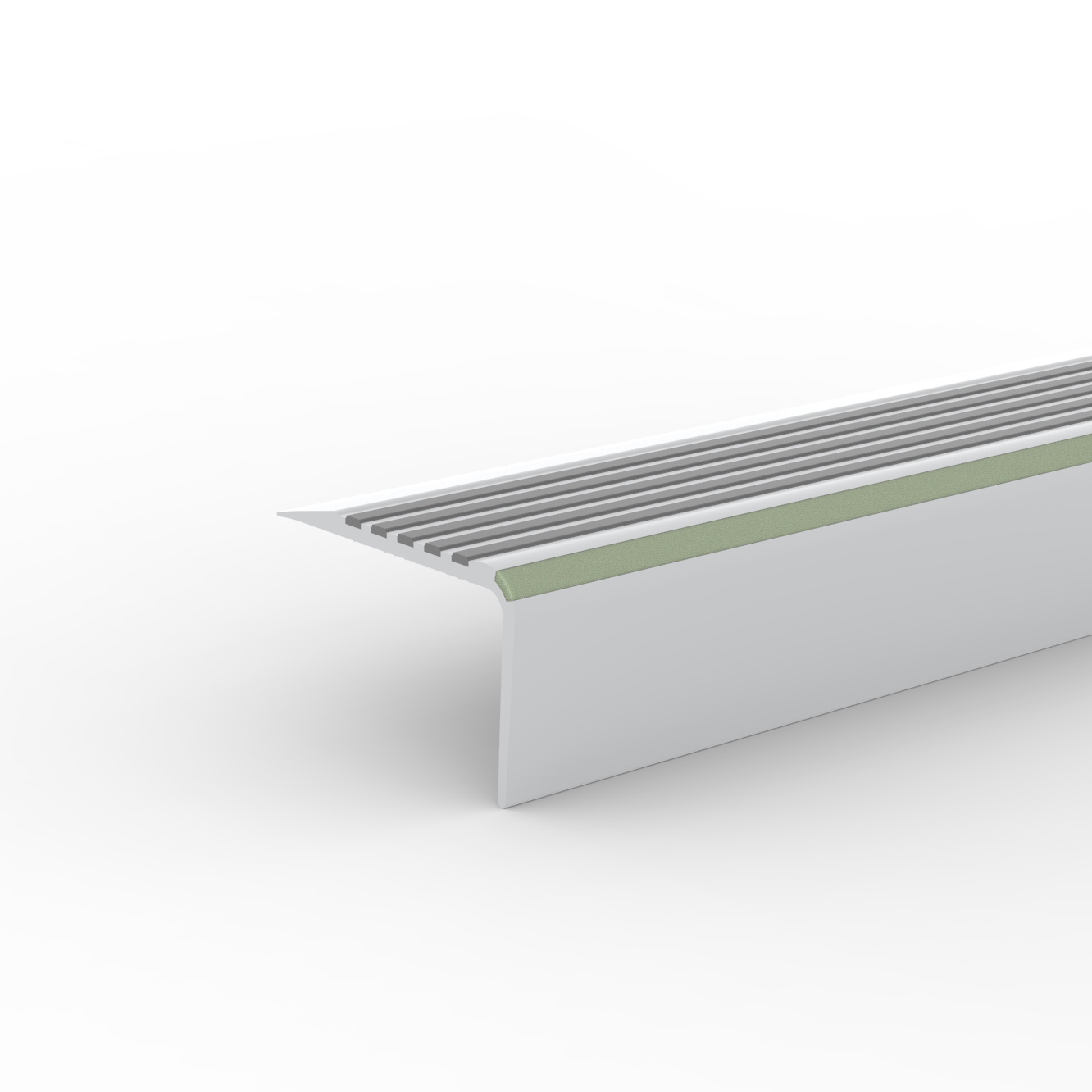 Döllken PVC Treppenkante TKNG A 65 65/40 250 cm, hellgrau (0138) / Rille dunkelgrau (0146)