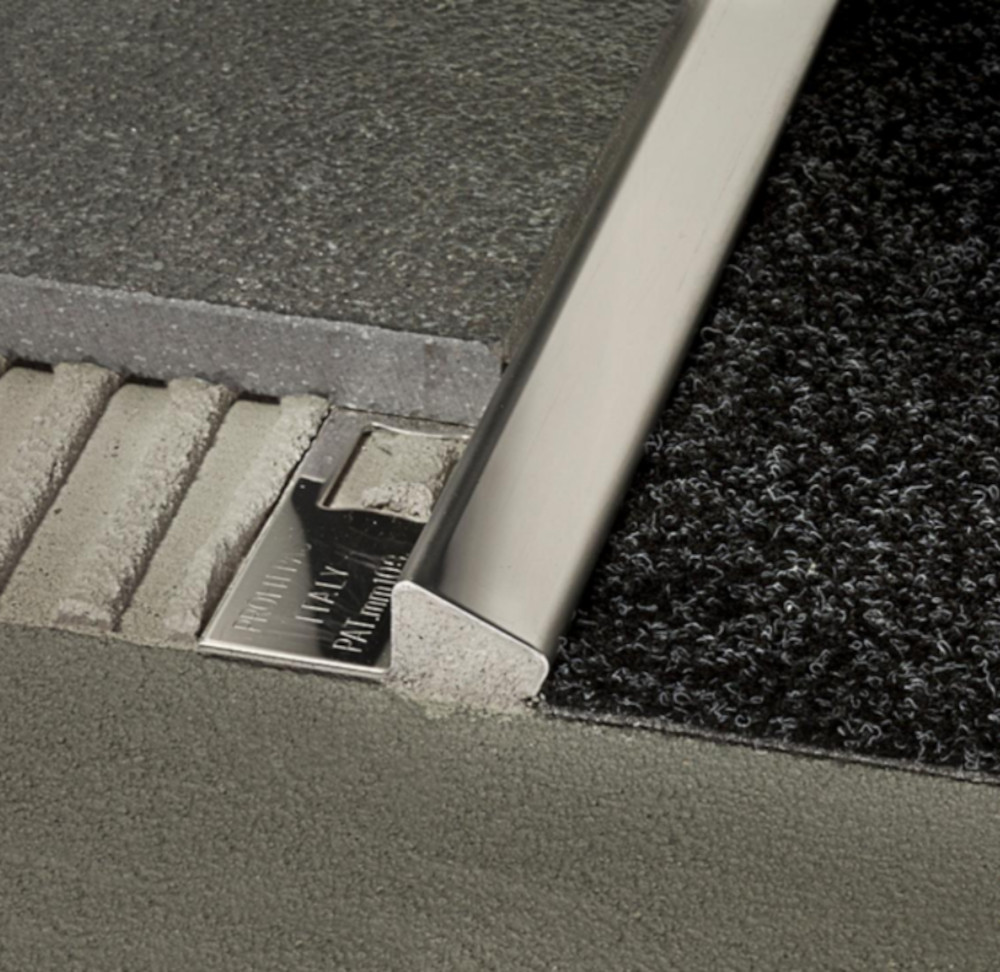 Profilpas Ausgleichsprofil 10 mm Cerfix® Pronivel M, 270 cm, edelstahl poliert Profilpas Ausgleichsprofil 10 mm Cerfix® Pronivel M, 270 cm, edelstahl poliert