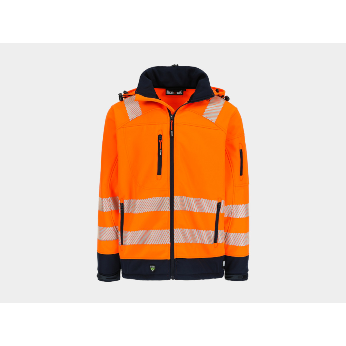 HEROCK® Gregor High Viz Thermo-Softshelljacke, orange/marineblau, Gr. 2XL