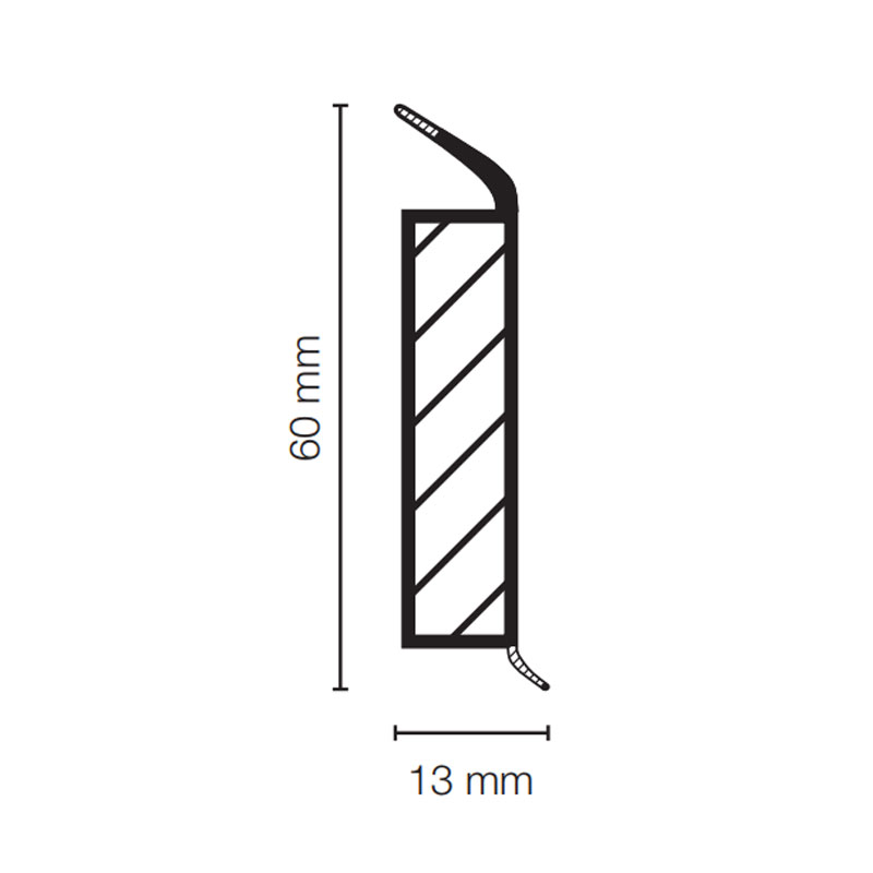 Döllken EP60/13 flex life, 250 cm, weiß (1013)