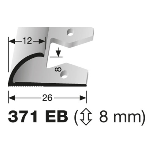 Küberit Einfassprofil Typ 371 EB, 270 cm, silber (F4) Küberit Einfassprofil Typ 371 EB, 270 cm, silber (F4)