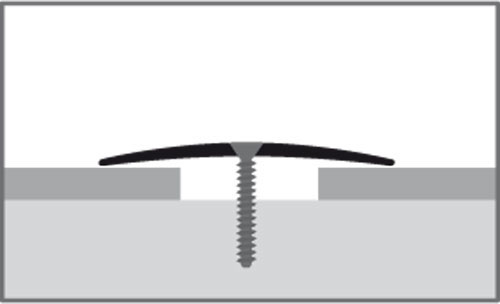 Küberit Übergangsprofil Typ 465, 80 mm, 270 cm, edelstahloptik (F2G)