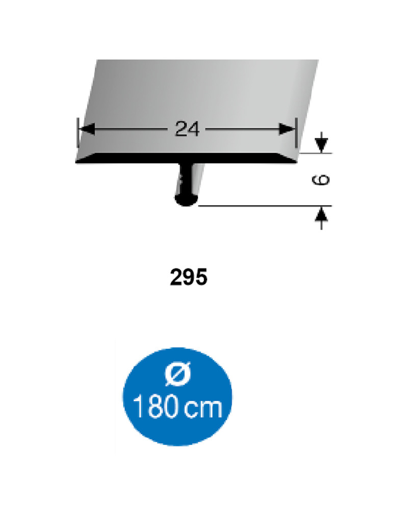 Küberit biegbares T-Profil Typ 295, 270 cm, bronze (F6)