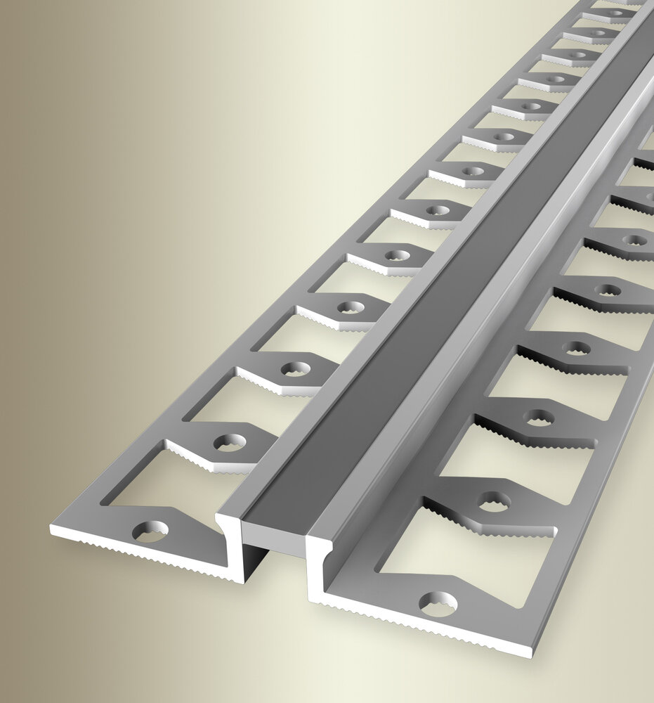 Küberit Alu Dehnungsprofil Typ 307 S, silber, 6 mm, grau, 250 cm