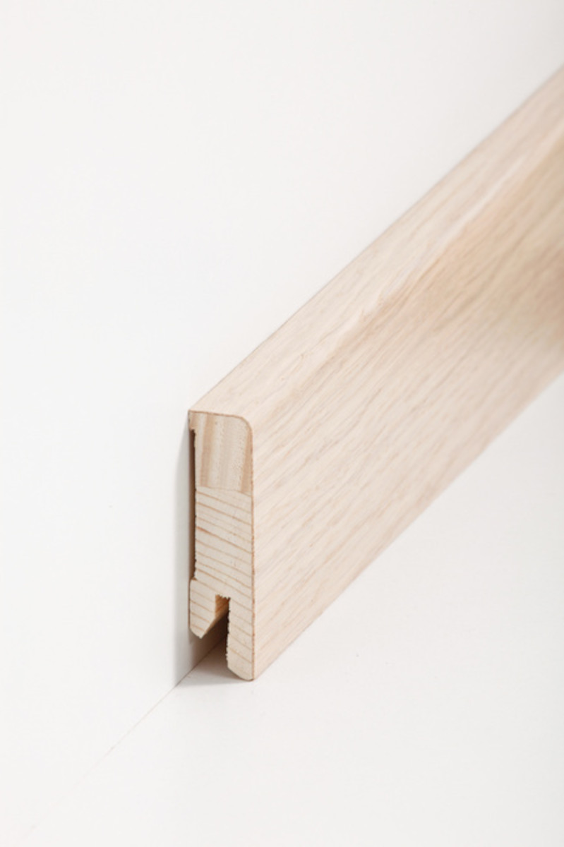 SÜDBROCK Holz-Fußleiste 16 x 60 mm, Echtholz furniert, Eiche weiß (36), Länge á 250 cm SÜDBROCK Holz-Fußleiste 16 x 60 mm, Echtholz furniert, Eiche weiß (36), Länge á 250 cm