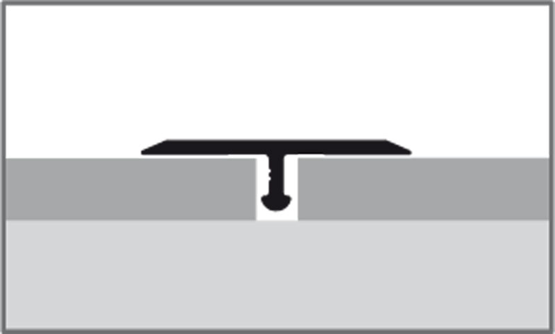 Küberit  biegbares T-Profil Typ 293, 270 cm, edelstahloptik (F2G)