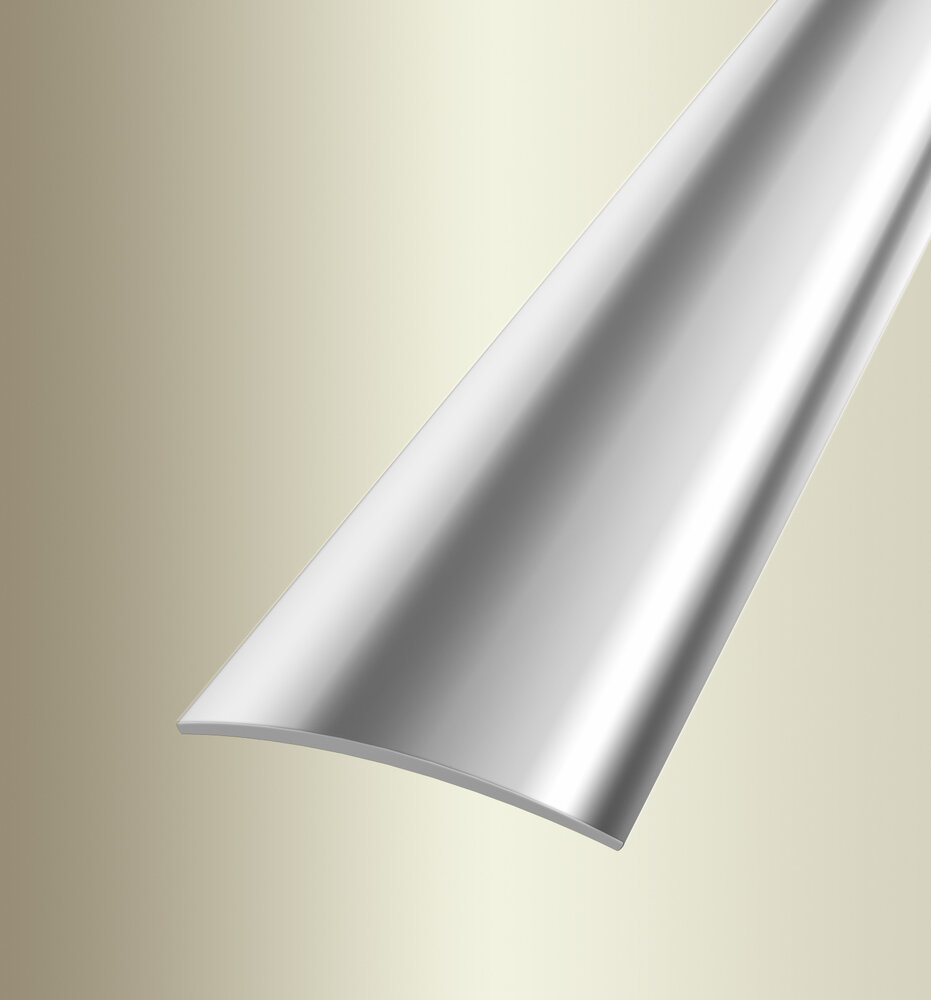 Küberit Übergangsprofil gewölbt 50 x 1.0 mm, Typ 455 U, 270 cm, Edelstahl poliert (F8)