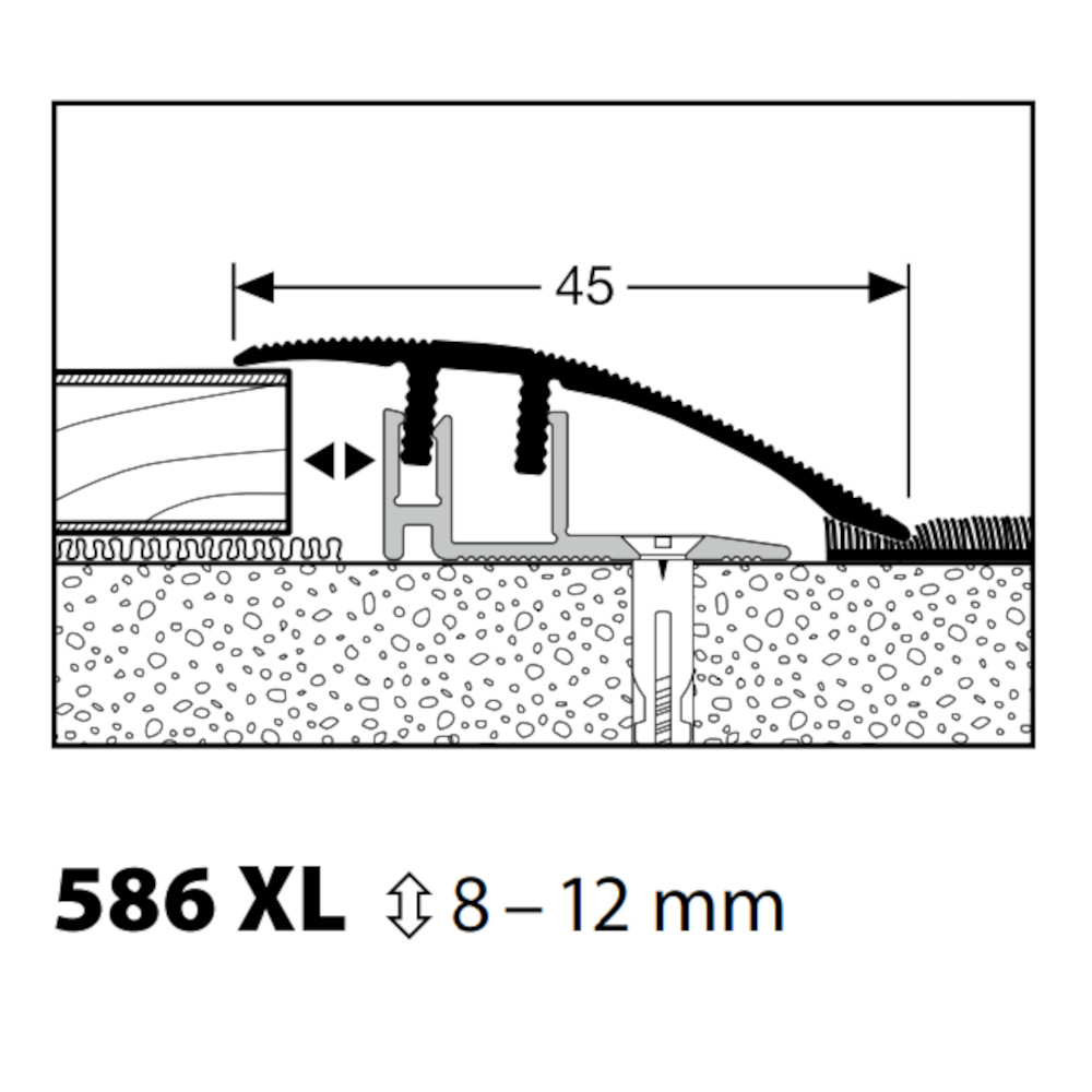 Küberit Anpassungsprofil Typ 586 XL Küberit Anpassungsprofil Typ 586 XL