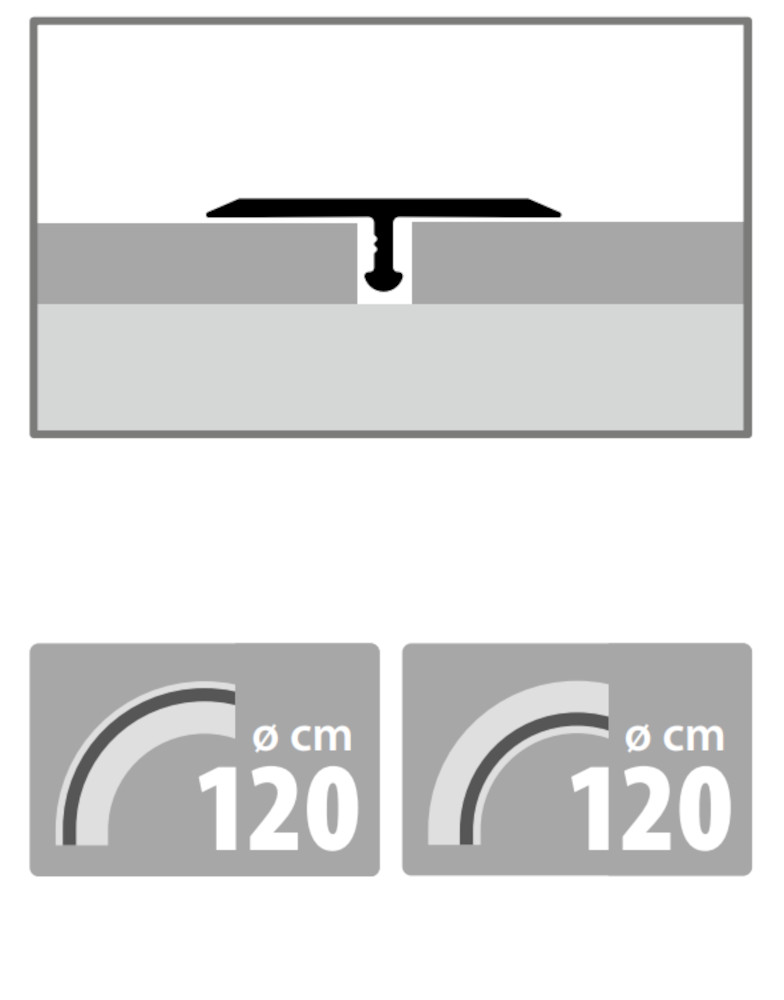 Küberit EB-Profil 20 x 12 x 8 mm Typ 291, 270 cm, silber (F4)