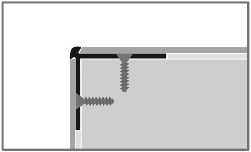 Küberit biegbares Treppenkantenprofil Typ 871 EB, 250 cm, silber (F4)
