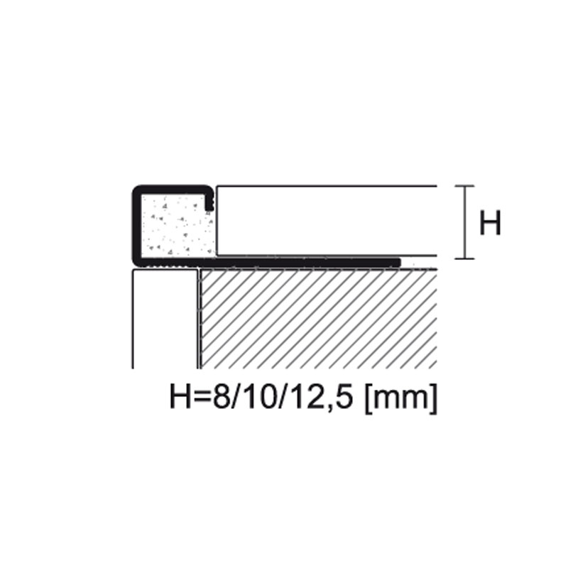 Profilpas Eckschutzprofil Proangle Q, 08 mm, Aluminium silber elox., 270 cm Profilpas Eckschutzprofil Proangle Q, 08 mm, Aluminium silber elox., 270 cm