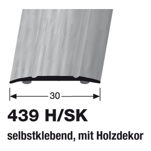 KÜBERIT Alu Übergangsprofil 30 mm Typ 439 H/SK, 90 cm, Ahorn (H40)
