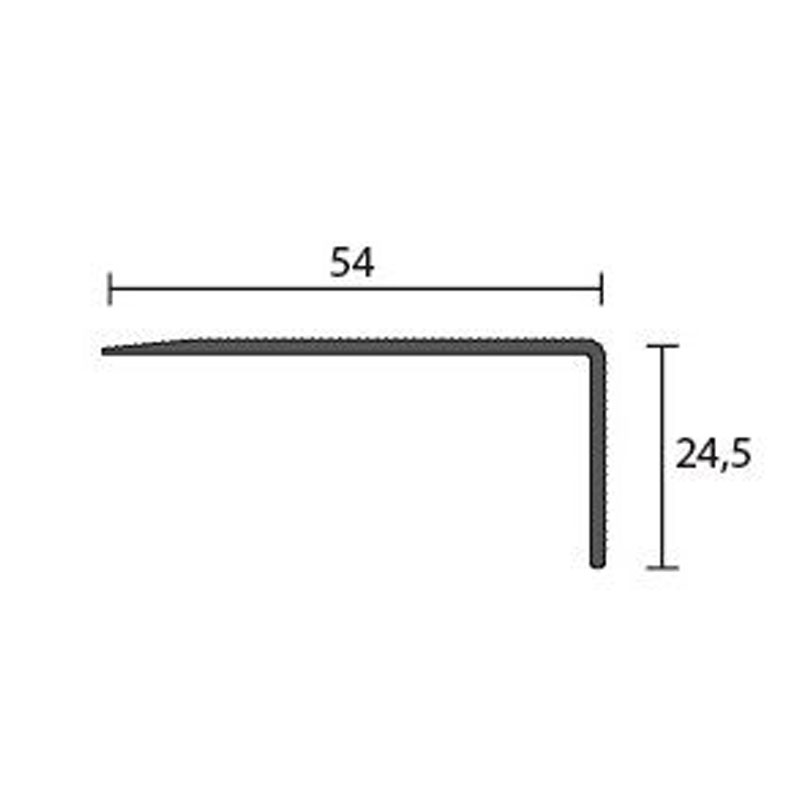 BOLTA PVC TK Winkel 54 x 24.5 mm, 270 cm mit Kontaktklebeband BOLTA PVC TK Winkel 54 x 24.5 mm, 270 cm mit Kontaktklebeband