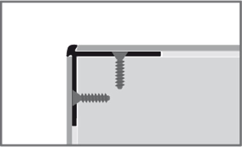 Küberit Alu Treppenkantenprofil Typ 870, 100 cm, edelstahloptik (F2)