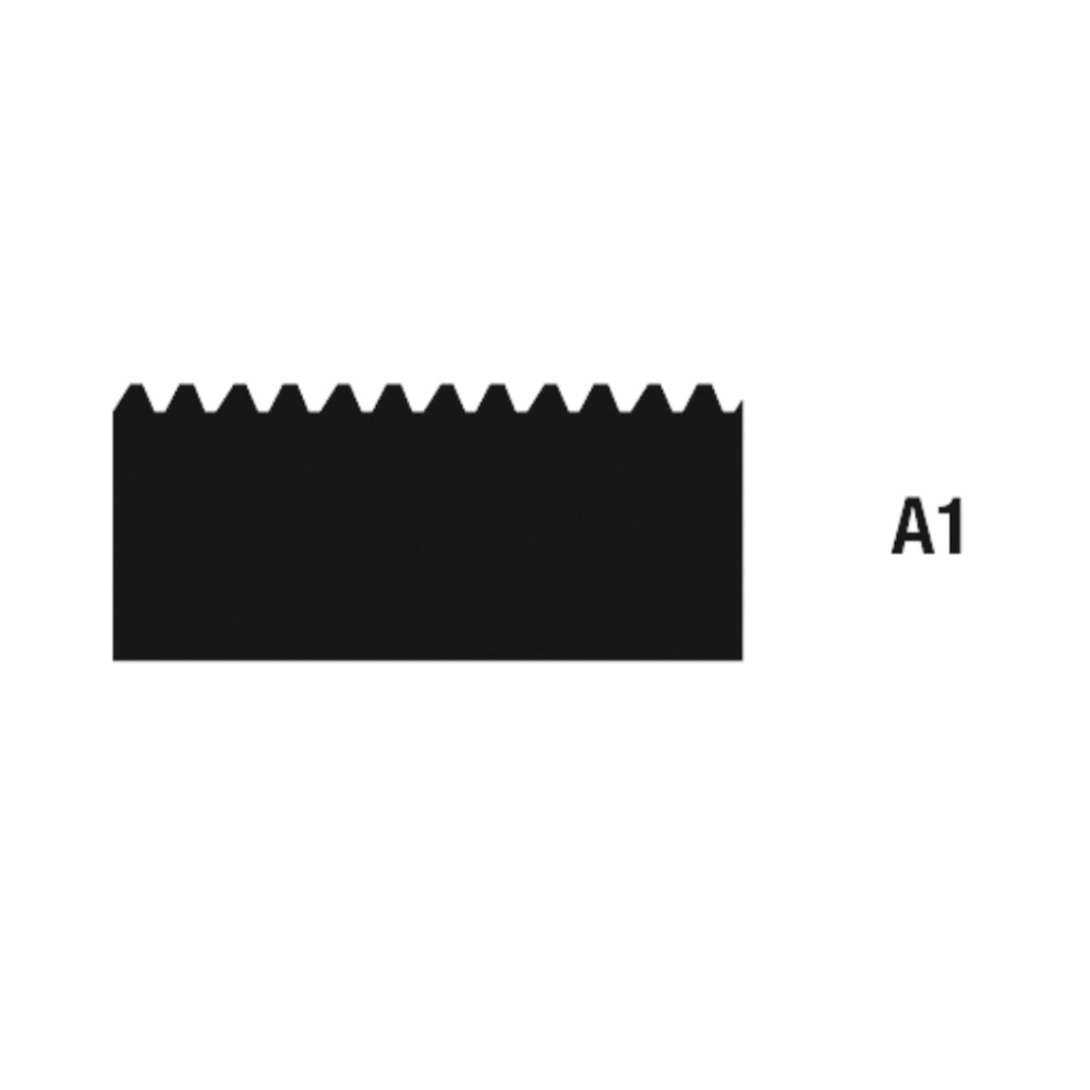 Wolff Zahnschienen (Zahnleisten) für Mutterspachtel 21 cm Zahnung A1, VE = 5 Stück