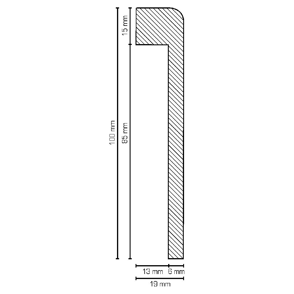 SÜDBROCK Abdeckleiste für Fliesensockel, MDF-Kern, 19 x 80 mm, 250 cm, Weiß SÜDBROCK Abdeckleiste für Fliesensockel, MDF-Kern, 19 x 80 mm, 250 cm, Weiß