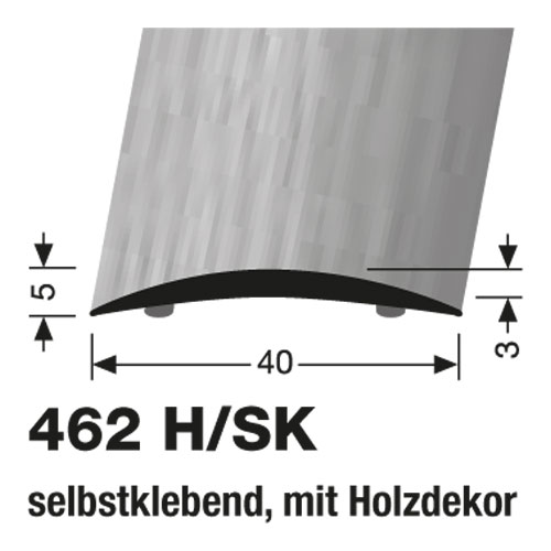 KÜBERIT Alu Übergangsprofil 40 mm, SK 270cm Ahorn (H40)