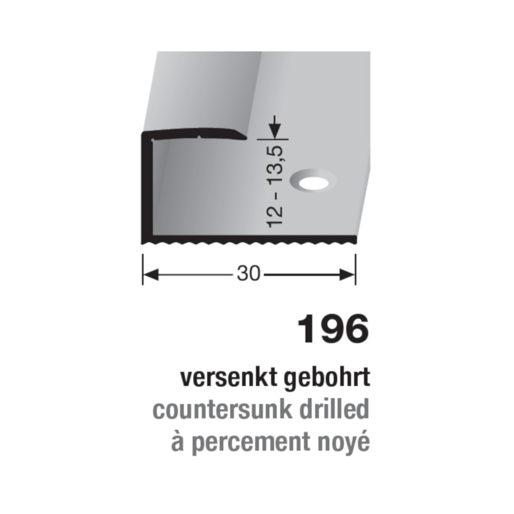 Küberit Alu Einfassprofil Typ 196, 270 cm, edelstahloptik f.g. (F2G) Küberit Alu Einfassprofil Typ 196, 270 cm, edelstahloptik f.g. (F2G)