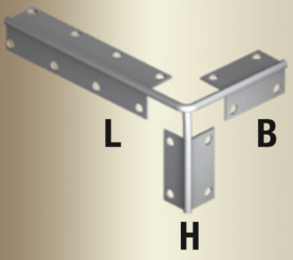 Küberit Alu Treppenkanteneckprofil Typ 871 EV rechts mit Verbinder, 1,0 x 0,3 x 0,2 m, silber (F4)
