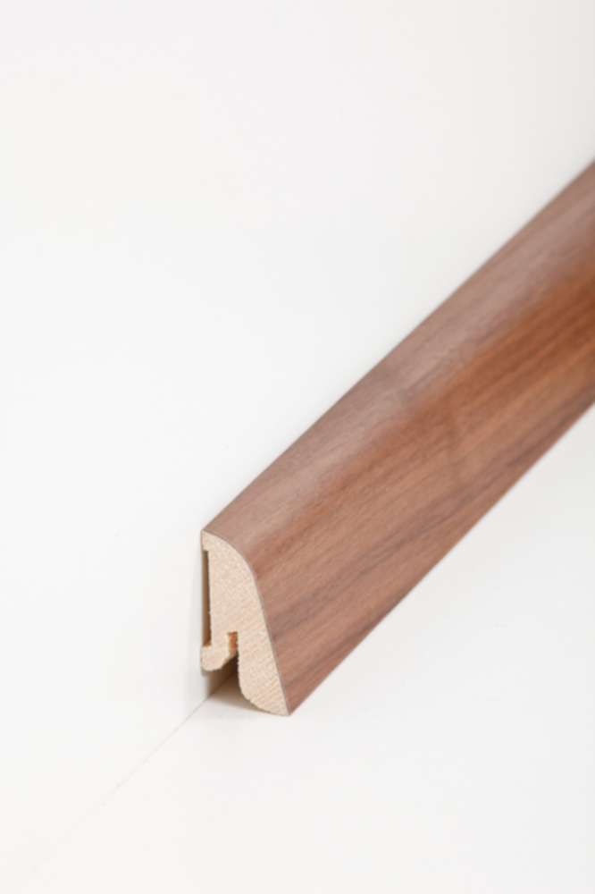 SÜDBROCK Holz - Fußleiste 19x38mm 250cm Echtholz furniert, Nussbaum