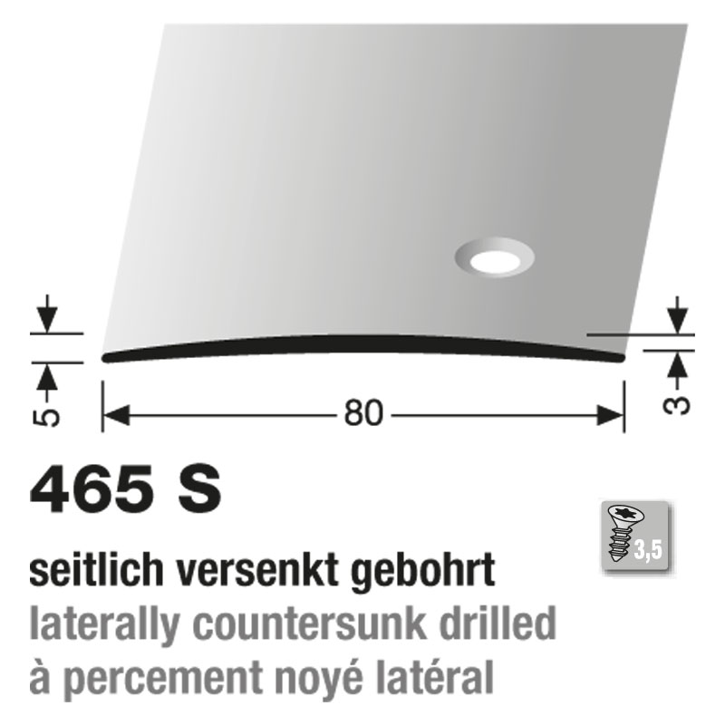 KÜBERIT Übergangsprofil Alu 80 mm, Typ 465 S, 100 cm, gold (F5) KÜBERIT Übergangsprofil Alu 80 mm, Typ 465 S, 100 cm, gold (F5)