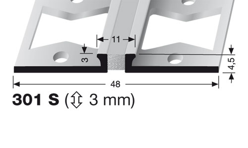 Küberit Alu Dehnungsprofil 3 mm, Typ 301S