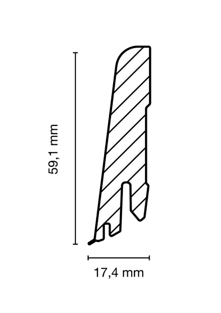 DÖLLKEN USL 60 Clip 17,5 x 60 mm, 250 cm, korsika (2682)