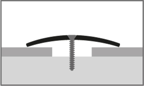 KÜBERIT Übergangsprofil 40 mm Typ 454, 100 cm, edelstahl gebürstet (F8G)