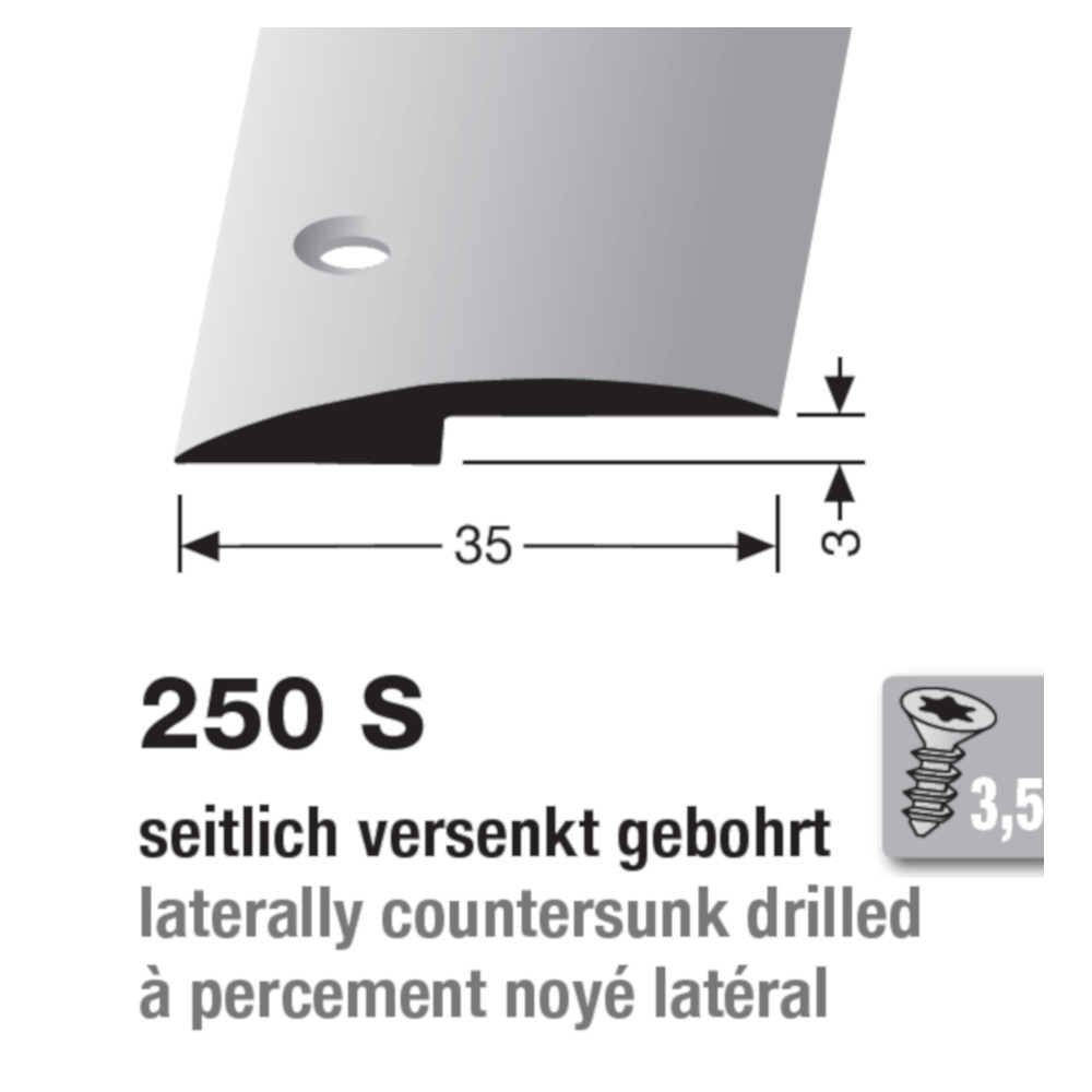 Küberit Abschlußprofil Typ 250 S 3mm 270cm, bronze (F6) Küberit Abschlußprofil Typ 250 S 3mm 270cm, bronze (F6)