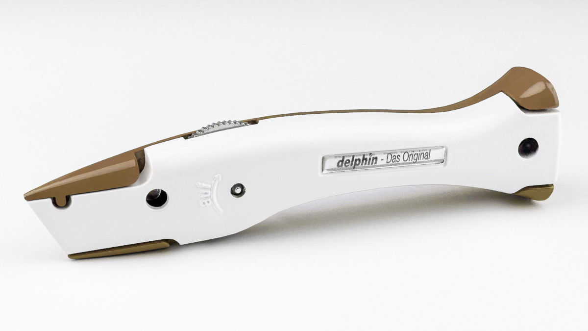 Delphin® 03 - Universalmesser Das Original Club-Edition 2-farbig, braun-weiß Delphin® 03 - Universalmesser Das Original Club-Edition 2-farbig, braun-weiß