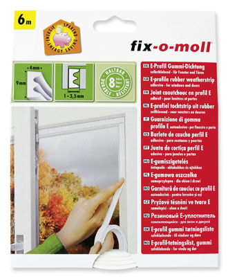 fix-o-moll E-Profildichtung weiß, 6 m, 4 x 9 mm fix-o-moll E-Profildichtung weiß, 6 m, 4 x 9 mm