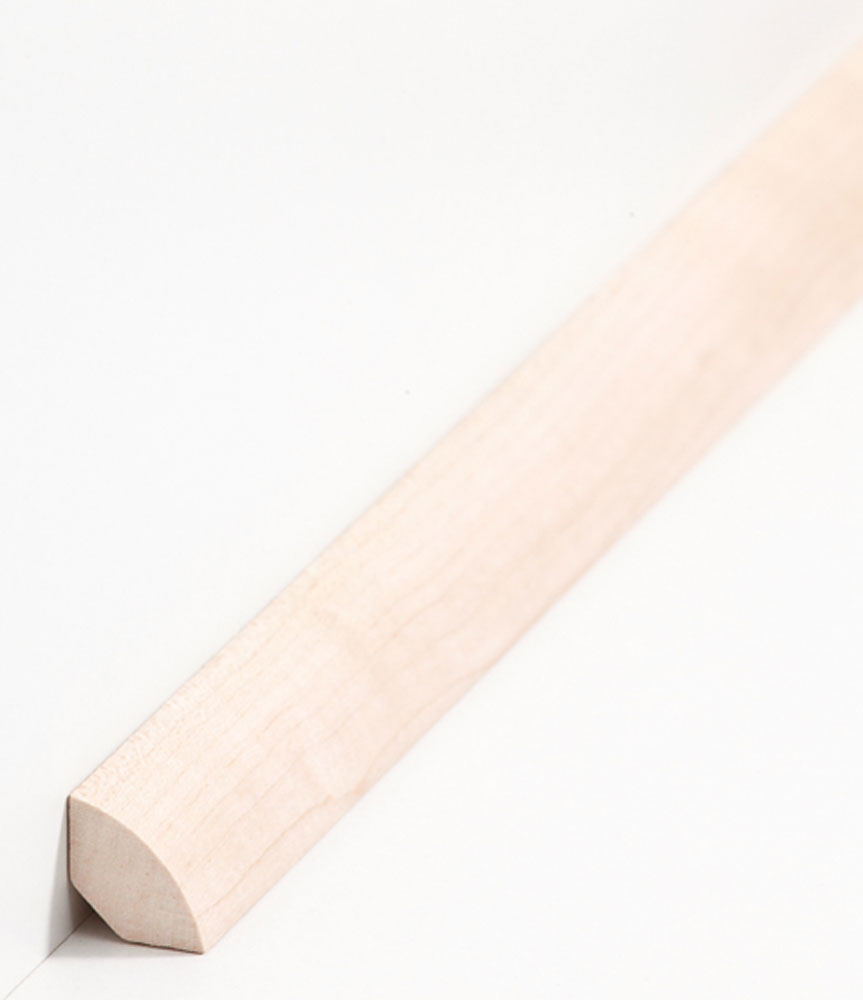 SÜDBROCK Viertelstab 14 x 14 mm, Ahorn massiv natur lackiert VE = 100m