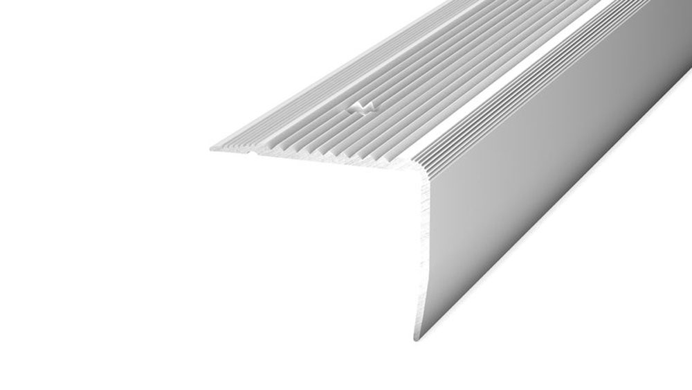 PRINZ Treppenkantenprofil Nova Nr.172, ungelocht,  55 x 44 mm, 500 cm, silber