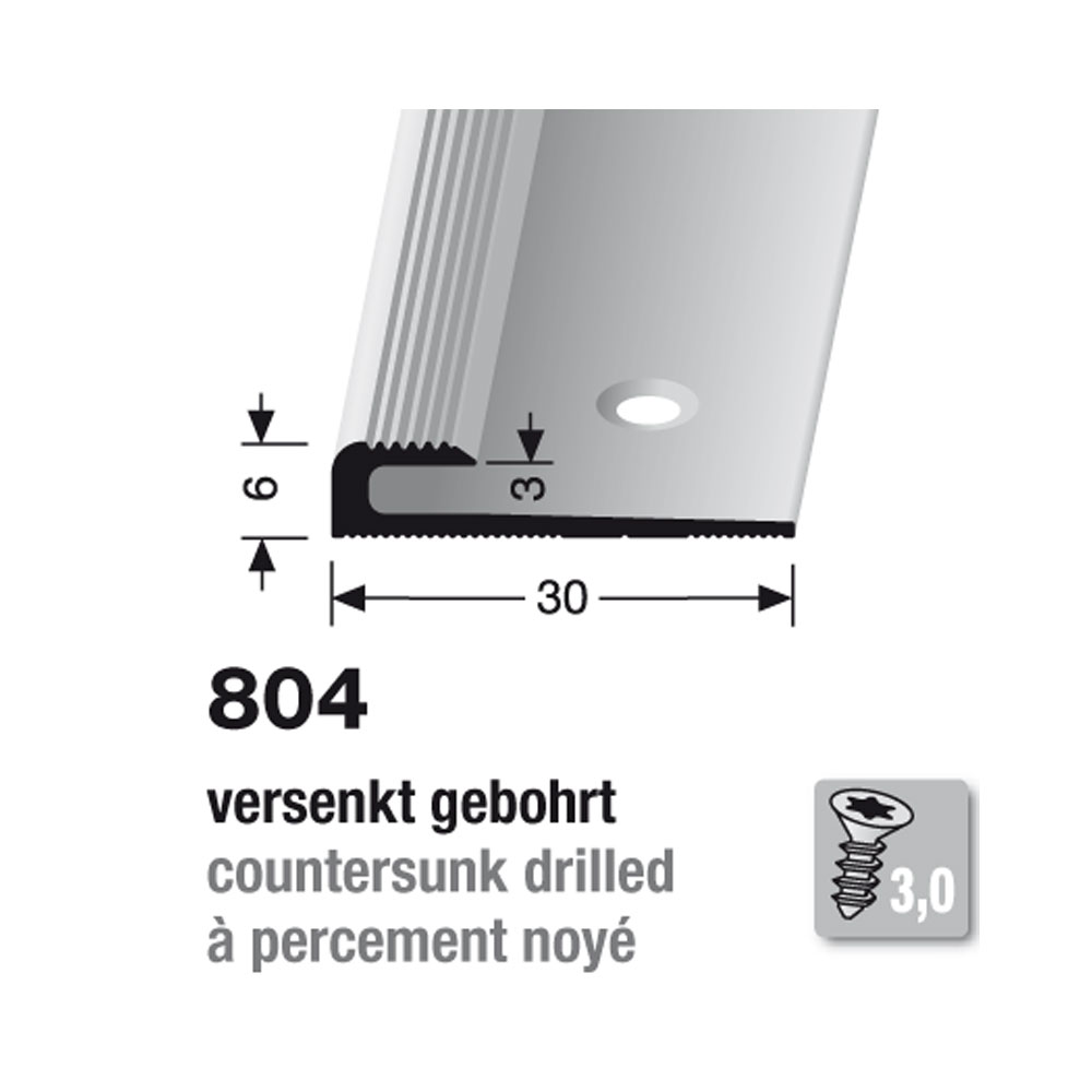 Küberit Alu Einfassprofil Typ 804, 100 cm, silber (F4) Küberit Alu Einfassprofil Typ 804, 100 cm, silber (F4)