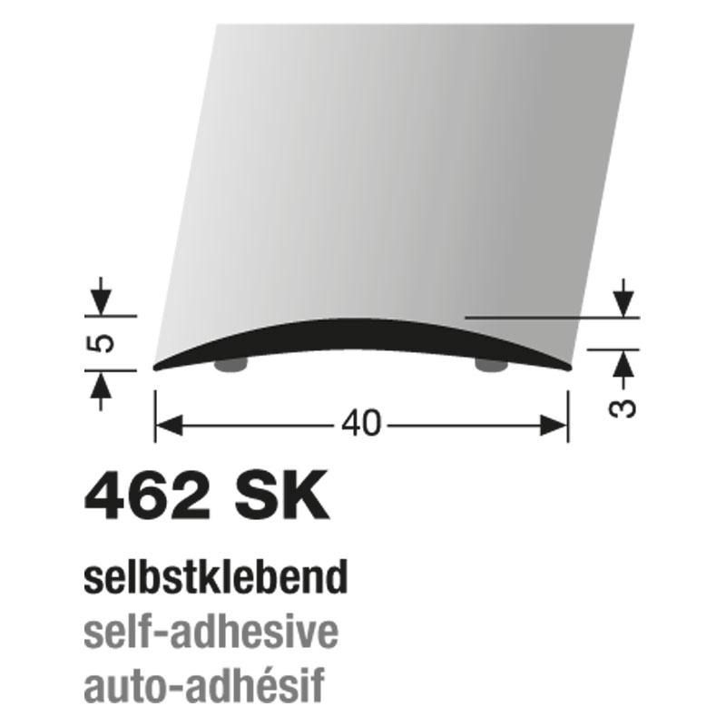Küberit Alu Übergangsprofil 40 mm Typ 462 SK, 90 cm, weiß (RAL 9016) Küberit Alu Übergangsprofil 40 mm Typ 462 SK, 90 cm, weiß (RAL 9016)