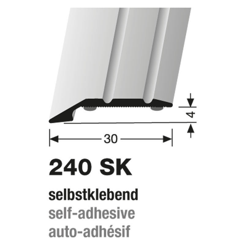 Küberit Abschlußprofil Typ 240 SK, 4 mm, 270 cm, bronze (F6)